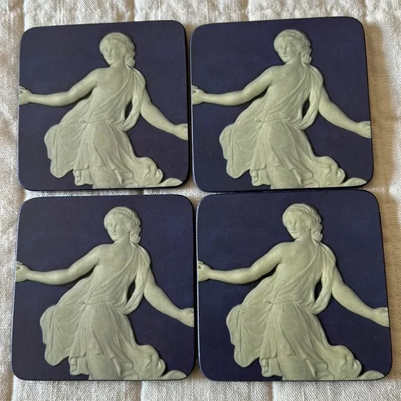【陶板額】DANCING HOURS Wedgwood | Dining | Wedgewood Dancing Hours Coasters | Poshmark